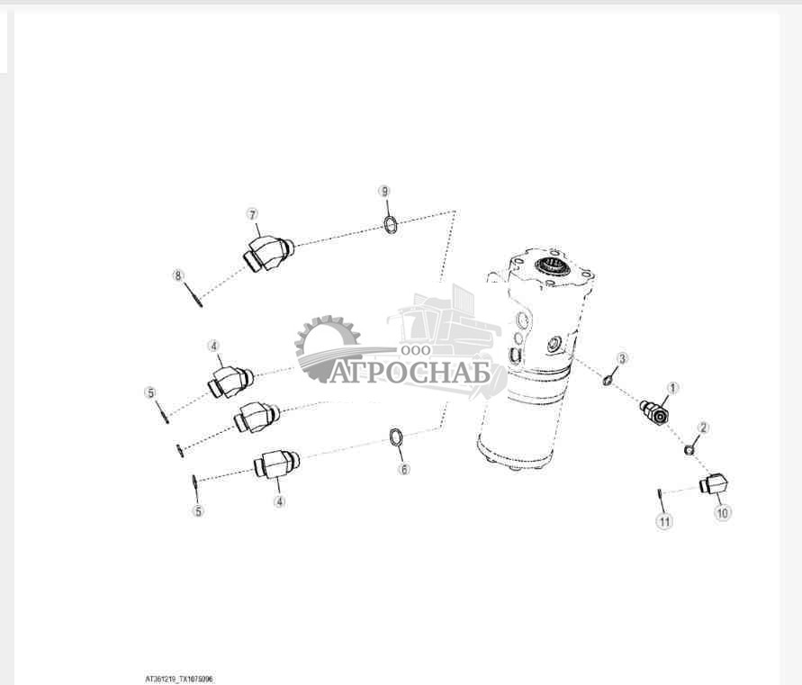Фитинги клапана двухрежимного рулевого управления 